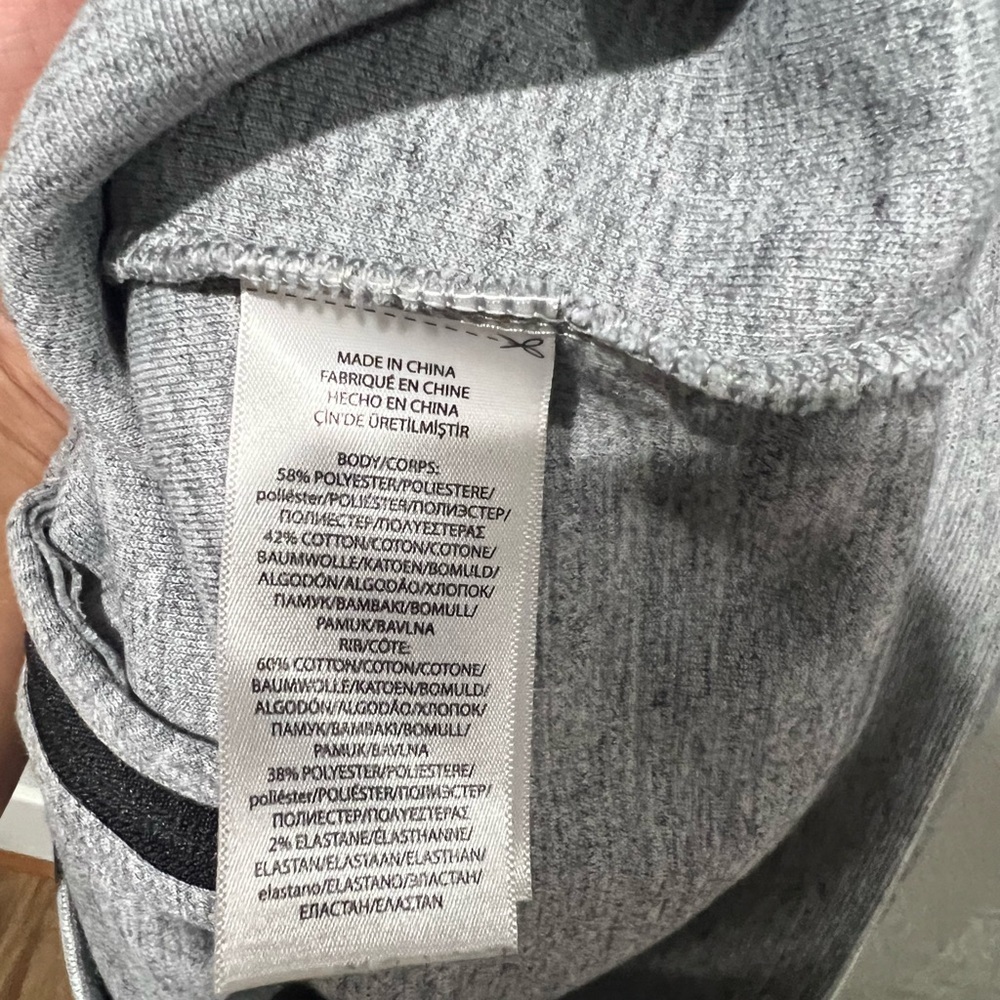 POLO Ralph Lauren Heather Gray Zip-Up Sweatshirt Full Zip Black Accents EUC S - Picture 4 of 4
